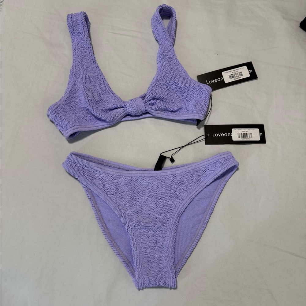 Purple Textured Bikini Set